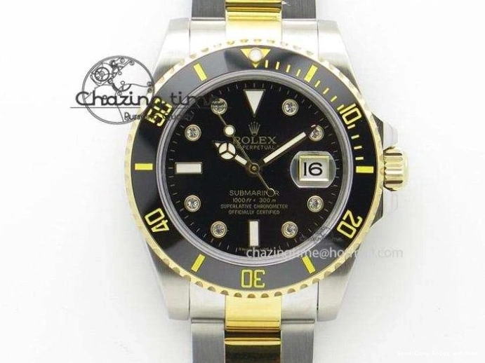 AAA Replica Watches Bracelet SA3135 3010 Black Diam Black Maker 1:1 Dial Bp 116618 Edition V on Ceramic 316L Submariner YG Supportive LN Best 0105